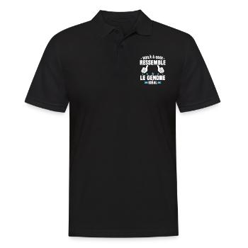 Voilà à quoi ressemble le gendre idéal - Polo Homme - noir - Devant - Kai (181cm)