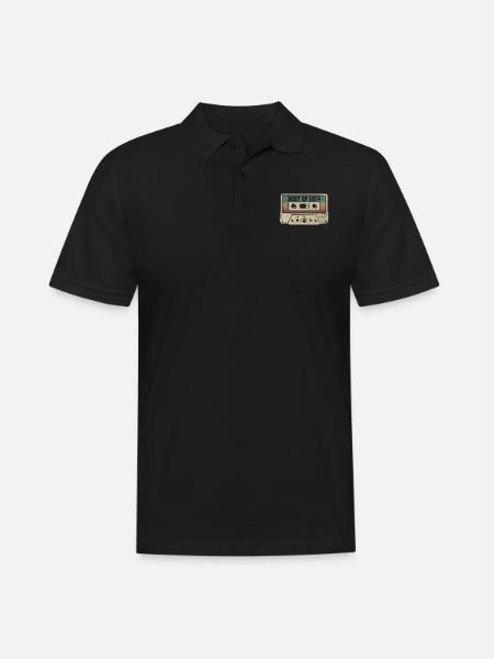 Vintage 1974 Cadeau Anniversaire Rétro Cassette - Polo Homme - noir