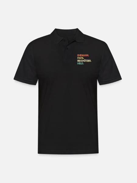 Ehemann Papa Beschützer Held - Männer Poloshirt - Schwarz