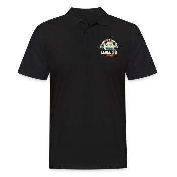 Level 30 Complete 30th Birthday Gift - Men's Polo Shirt - black - Front - Kai (181cm)