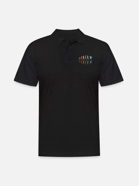 Skater-Evolution - Männer Poloshirt - Schwarz
