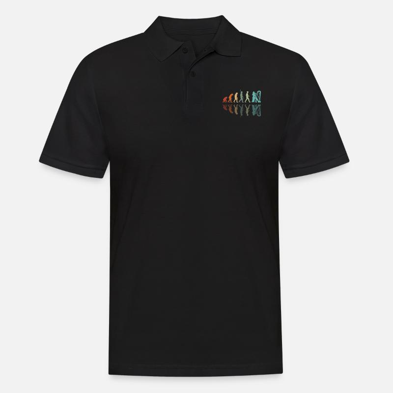 Entwicklung des Harfenspielers - Männer Poloshirt - Schwarz