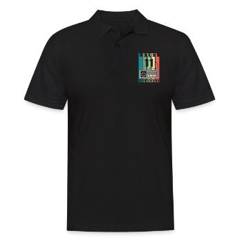 Level 11 Unlocked - Men's Polo Shirt - black - Front - Kai (181cm)