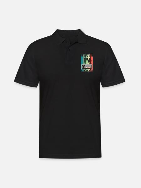 Level 14 Unlocked - Men's Polo Shirt - black