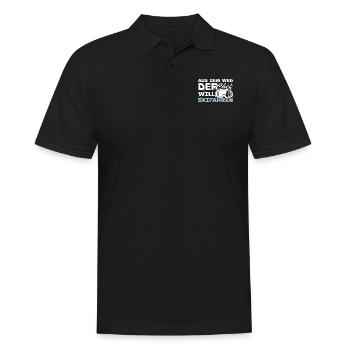 Out of the way the wants to ski - Men's Polo Shirt - black - Front - Kai (181cm)