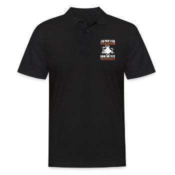 In my head I'm playing drums - Men's Polo Shirt - black - Front - Kai (181cm)