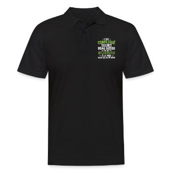 Bogosse und Bauer - Männer Poloshirt - Schwarz - Vorne - Kai (181cm)