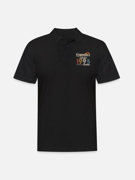 Alkuperäinen tammikuu 1995 Vintage Retro syntymäpäivä - Miesten pikeepaita - musta