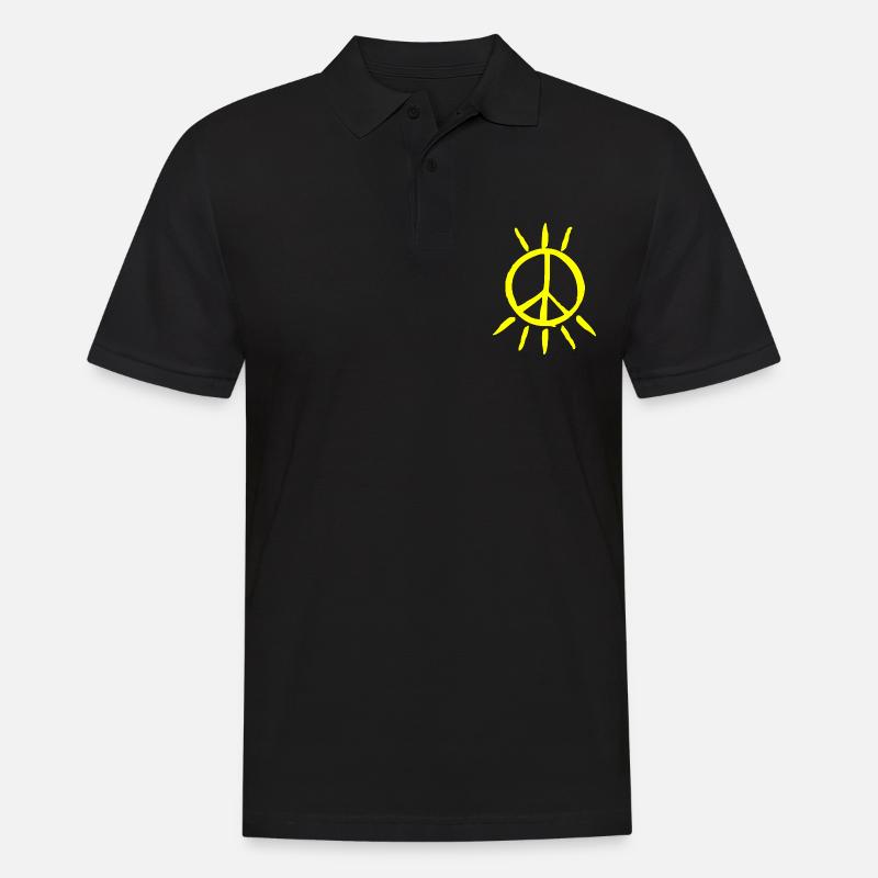 Peace - Männer Poloshirt - Schwarz