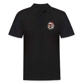 Tiger Weihnachten Lustig - Männer Poloshirt - Schwarz - Vorne - Kai (181cm)