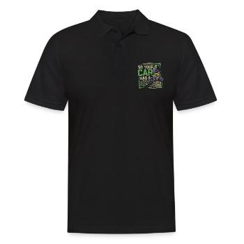 Motorcycle Racing Motorcyclist - Men's Polo Shirt - black - Front - Kai (181cm)