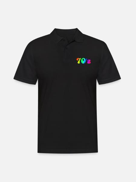 70s | Seventies | Decade | Symbol - Men's Polo Shirt - black