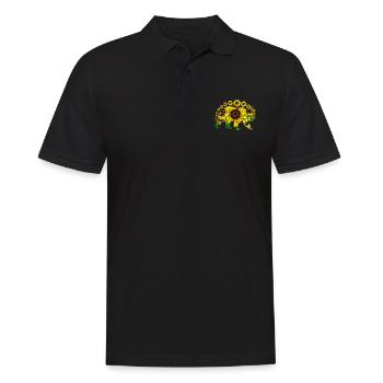 Habitant de la forêt Animal de la forêt Ours de tournesol cadeau - Polo Homme - noir - Devant - Kai (181cm)