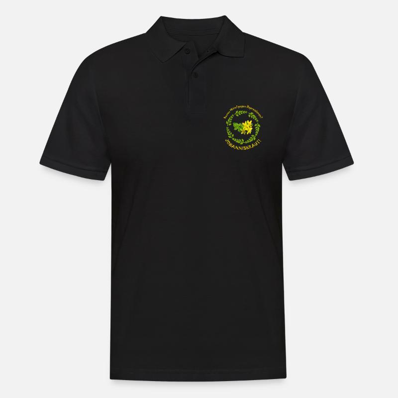 depressionen johanniskraut - Männer Poloshirt - Schwarz