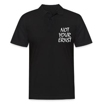 Not your ernst - Männer Poloshirt - Schwarz - Vorne - Kai (181cm)