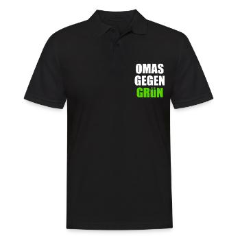 Omas gegen grün - Männer Poloshirt - Schwarz - Vorne - Kai (181cm)