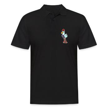 Nordsee Möwe Motiv Vogel - Männer Poloshirt - Schwarz - Vorne - Kai (181cm)