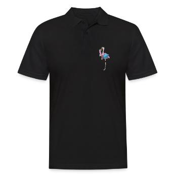 Pizza aux flamants roses - Polo Homme - noir - Devant - Kai (181cm)