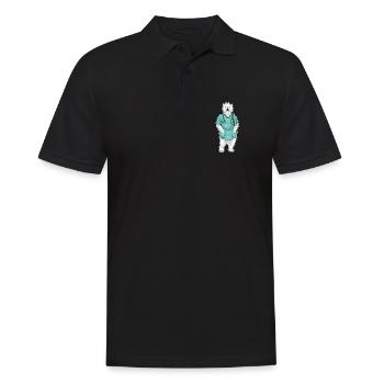 Eisbär Arzt Stethoskop - Männer Poloshirt - Schwarz - Vorne - Kai (181cm)