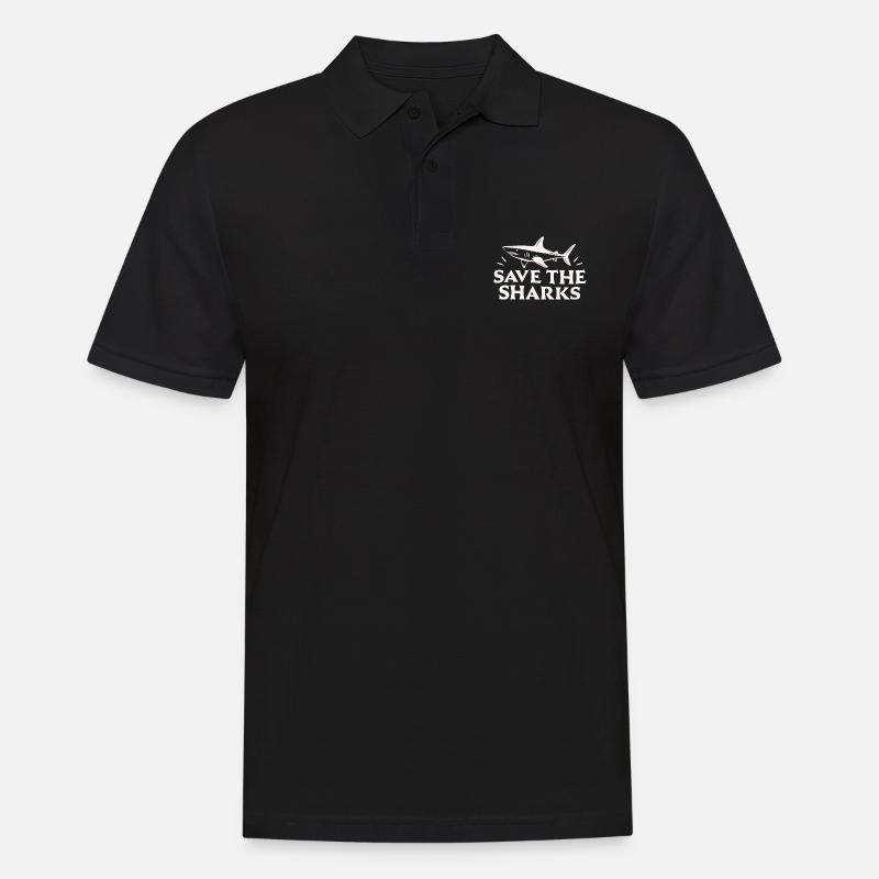 Rettung der Haie - Männer Poloshirt - Schwarz