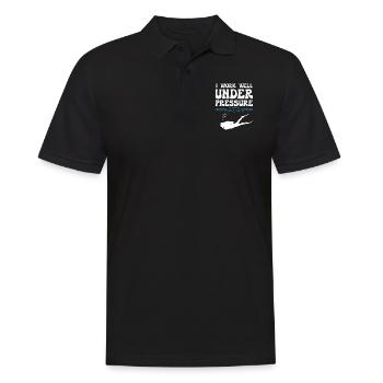 I Work Well Under Pressure Diving - Men's Polo Shirt - black - Front - Kai (181cm)