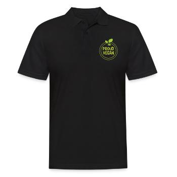Symbol for proud vegans - Men's Polo Shirt - black - Front - Kai (181cm)