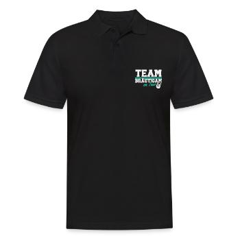 Team Bräutigam Junggesellenabschied - Männer Poloshirt - Schwarz - Vorne - Kai (181cm)