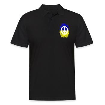 Paix Ukraine - Polo Homme - noir - Devant - Kai (181cm)
