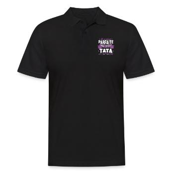 Pas parfaite mais je suis tata - Polo Homme - noir - Devant - Kai (181cm)