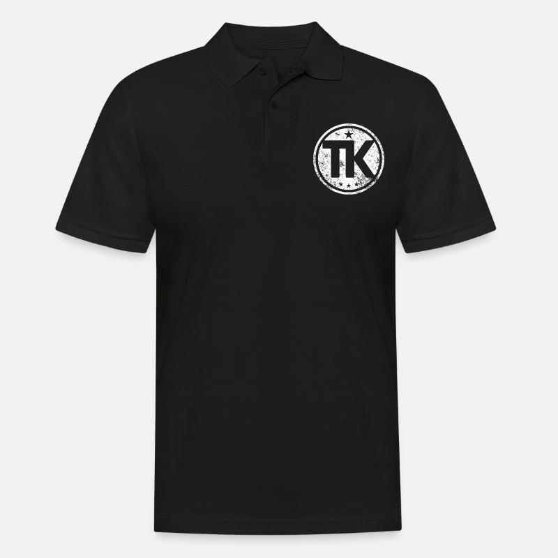 TK initials personal name logo - Men's Polo Shirt - black