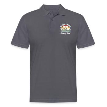 Cadeau 51 ans d'excellence / Édition limitée 1971 - Polo Homme - charbon - Devant - Nico (186cm)
