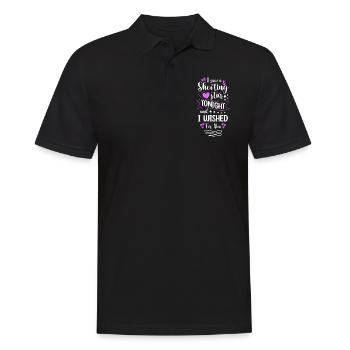 Star Wish Moon Astronaut - Men's Polo Shirt - black - Front - Kai (181cm)