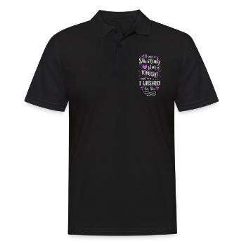 Starry Sky Wish Moon - Polo Homme - noir - Devant - Kai (181cm)
