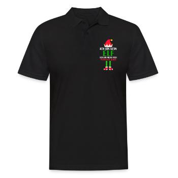 Weihnachten Elf Weihnachten Elf Geschenk - Männer Poloshirt - Schwarz - Vorne - Kai (181cm)