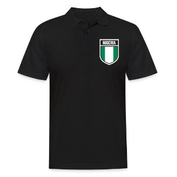 Nigeria - Drapeau national dans les armoiries - Polo Homme - noir - Devant - Kai (181cm)