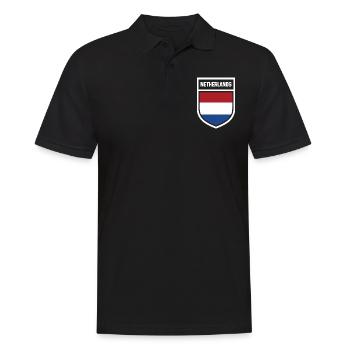 Netherlands - National flag in coat of arms - Men's Polo Shirt - black - Front - Kai (181cm)