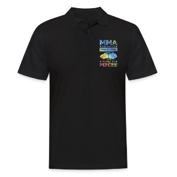 Mma Mixed matrial arts Spruch - Männer Poloshirt - Schwarz - Vorne - Kai (181cm)