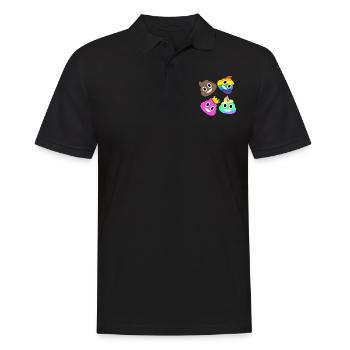 Häufchen Emoji Albern Lustig Verrückt Geschenk - Männer Poloshirt - Schwarz - Vorne - Kai (181cm)