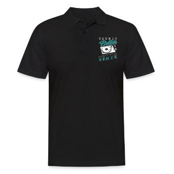 Platte Musik Old School Vinyl Geschenk - Männer Poloshirt - Schwarz - Vorne - Kai (181cm)