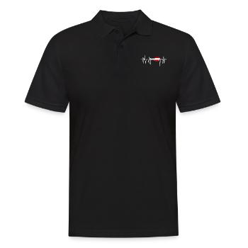 T-shirt de battement de coeur Autriche I Autriche Heimat - Polo Homme - noir - Devant - Kai (181cm)