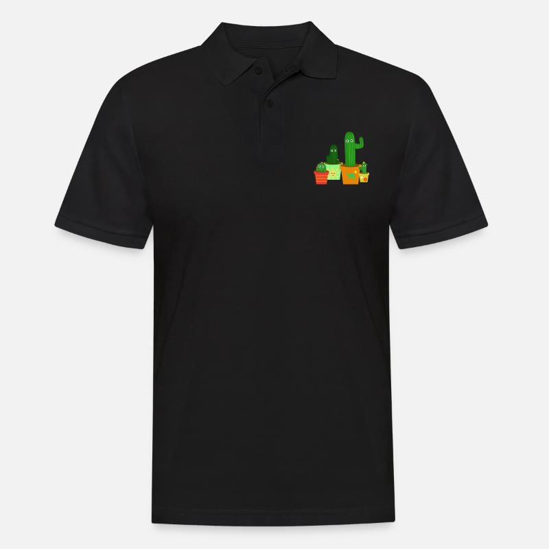 cactus - Polo Homme - noir