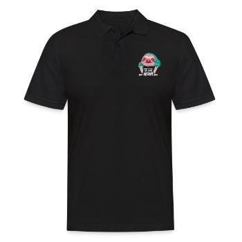 Heut pass' ich ganz extrem auf die Couch auf - Männer Poloshirt - Schwarz - Vorne - Kai (181cm)