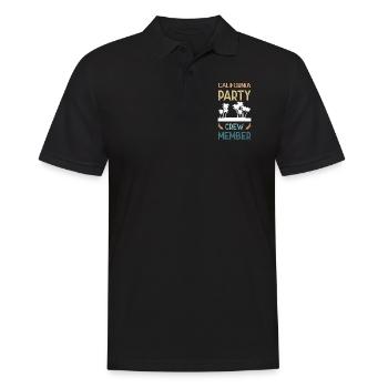 Équipe de fête californienne - Polo Homme - noir - Devant - Kai (181cm)