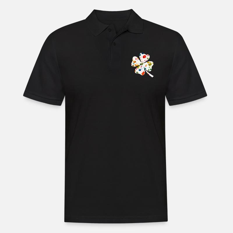 glueck - Männer Poloshirt - Schwarz