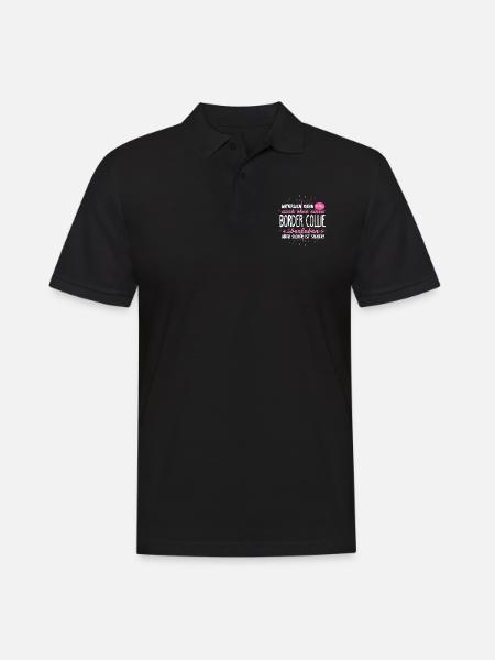 Border Collie Hund Hütehund Geschenk - Männer Poloshirt - Schwarz