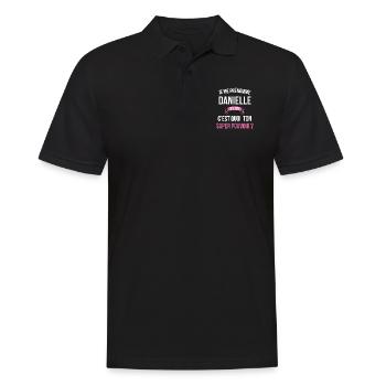 Danielle super pouvoir femme - Polo Homme - noir - Devant - Kai (181cm)