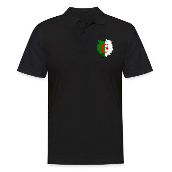 Algerien - Männer Poloshirt - Schwarz - Vorne - Kai (181cm)