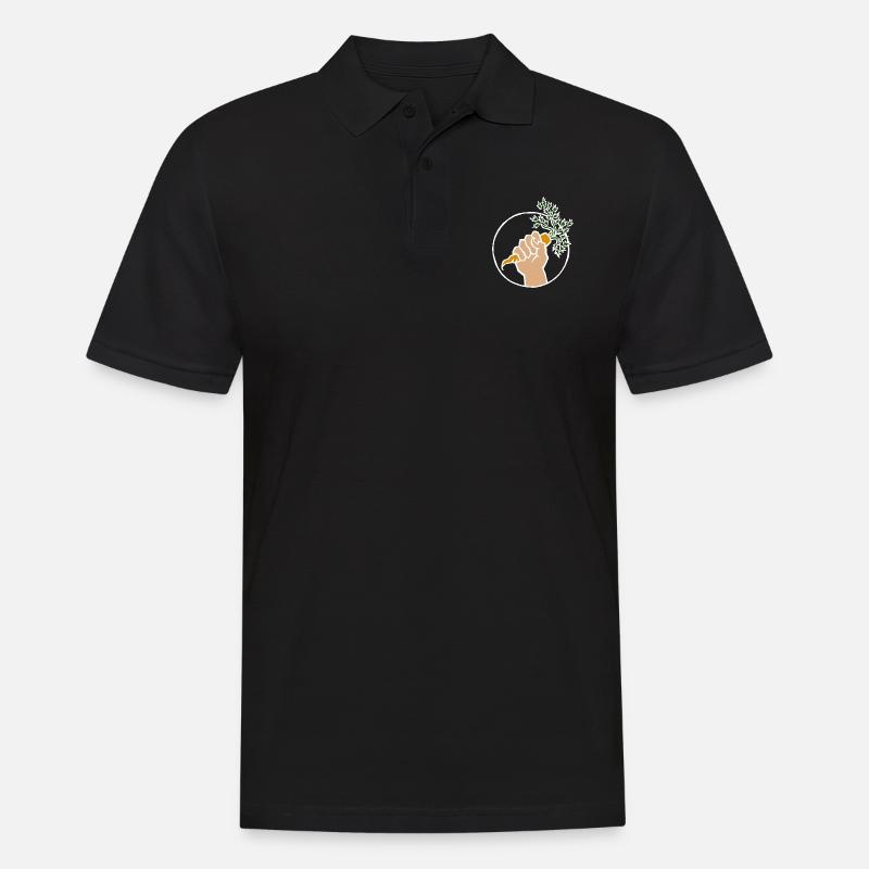 Végétalien, végétalien, - Polo Homme - noir