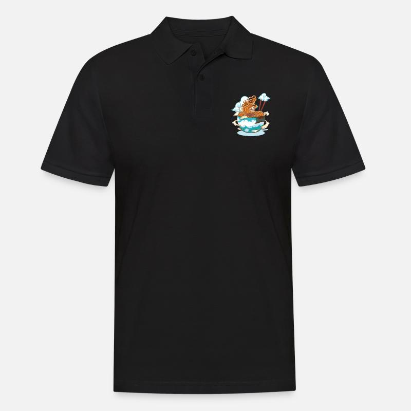 Drachen Ramen - Männer Poloshirt - Schwarz
