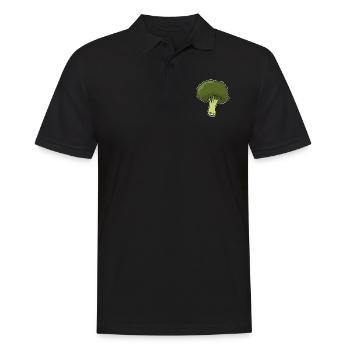 Brokkoli - Männer Poloshirt - Schwarz - Vorne - Kai (181cm)
